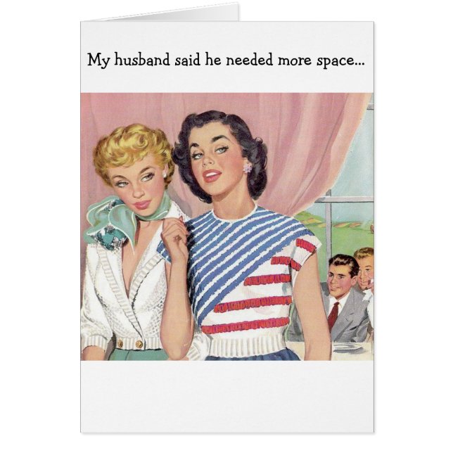 Retro Wife - Vergrendelde man buiten, (Voorkant)