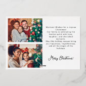 Retro wij geloven in de Kerstman Kerstmis familie Folie Feestdagenkaart (Achterkant)