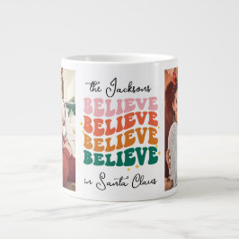 Retro wij geloven in Sinterklaas Kerstmis 2 foto's Grote Koffiekop