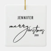 Retro Wijn Kerstversiering, Grappige Wijnliefhebbe Keramisch Ornament (Achterkant)