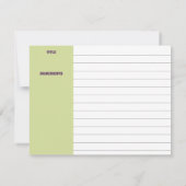 Retro-wijndruiven gourmet-recept-kaart bedankkaart (Achterkant)