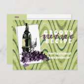 Retro-wijndruiven gourmet-recept-kaart bedankkaart (Voorkant / Achterkant)