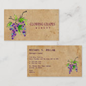 Retro  wijngaarden visitekaartje (Voorkant / Achterkant)