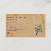 Retro  wijngaarden visitekaartje (Achterkant)