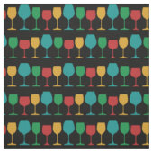 Retro wijnglas Cute vintage mod Stof (Swatch)