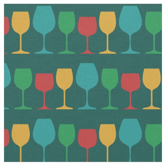 Retro wijnglas Schattigee Mod Stof (Close Up)
