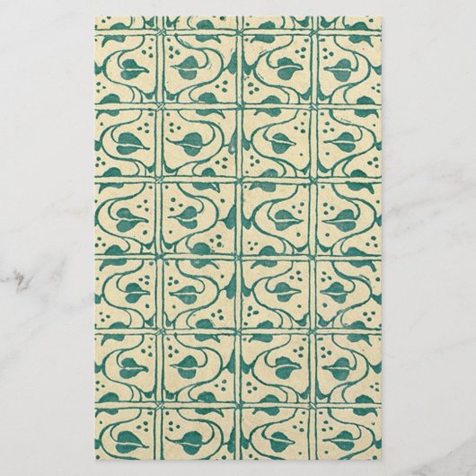 Retro wijnstokpaardjes briefpapier (Voorkant)