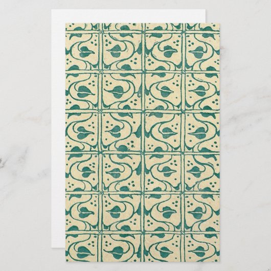 Retro  wijnstokpaardjes briefpapier (Voorkant / Achterkant)