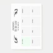Retro wijzend handen om lijst te doen post-it® notes (Voorkant)