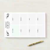 Retro Wijzende Handen Takenlijst Post-it® Notes (Op bureau)