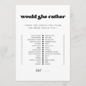 Retro wil liever Vrijgezellenfeest spel Kaart (Voorkant)