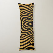 RETRO WILD ANIMAL PRINT PATROON GOUD ZWART GESTREE LICHAAMSKUSSEN (Achterkant (Verticaal))