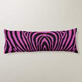 RETRO WILD ANIMAL PRINT PATROON ROZE ZWART GESTREE LICHAAMSKUSSEN (Achterkant)
