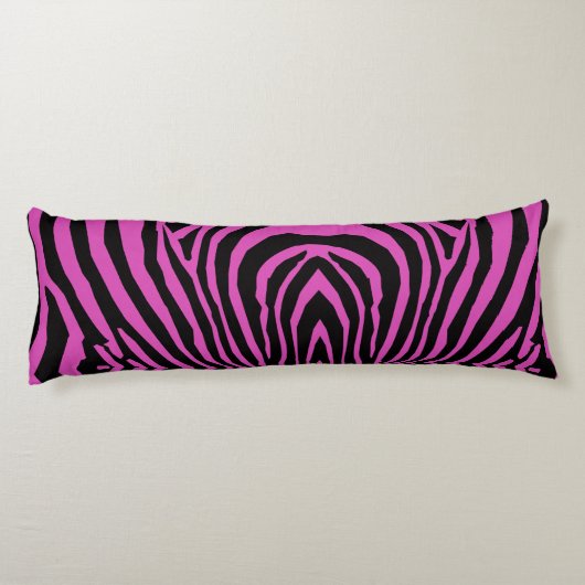 RETRO WILD ANIMAL PRINT PATROON ROZE ZWART GESTREE LICHAAMSKUSSEN (Achterkant)