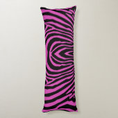 RETRO WILD ANIMAL PRINT PATROON ROZE ZWART GESTREE LICHAAMSKUSSEN (Achterkant (Verticaal))
