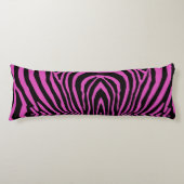 RETRO WILD ANIMAL PRINT PATROON ROZE ZWART GESTREE LICHAAMSKUSSEN (Voorkant)