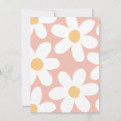 Retro Wild Daisy Boho Groovy Girl Birthday Party Kaart (Achterkant)