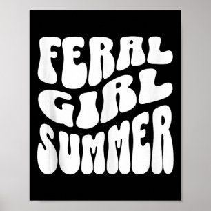 retro wild meisje zomer groovy mam tante vrouwen t poster