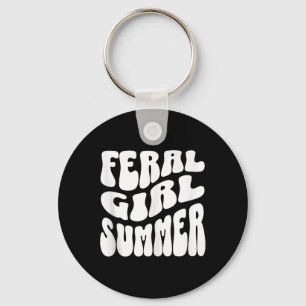 retro wild meisje zomer groovy mam tante vrouwen t sleutelhanger