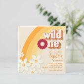 Retro "Wild One" eerste verjaardag uitnodiging | G (Staand voorkant)