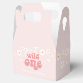 Retro Wild One Pink Daisy Favor Box Bedankdoosjes (Geopend)