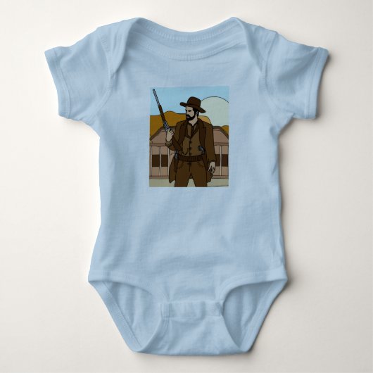Retro Wild West Cowboys Rodeo Romper (Voorkant)