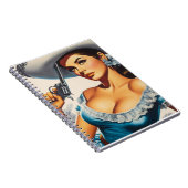 Retro Wild West Pin-up Notitieboek (Rechterzijde)