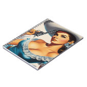 Retro Wild West Pin-up Notitieboek (Linkerzijde)