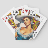 Retro Wild West Pin-up Pokerkaarten (Achterkant)