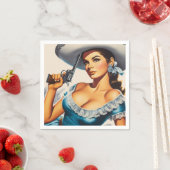 Retro Wild West Pin-up Servet (Insitu)