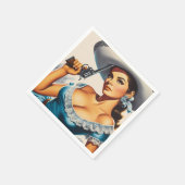Retro Wild West Pin-up Servet (Hoek)