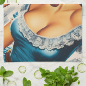 Retro Wild West Pin-up Theedoek (Gevouwen)