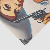 Retro Wild West Pin-up Tissuepapier (Detail)