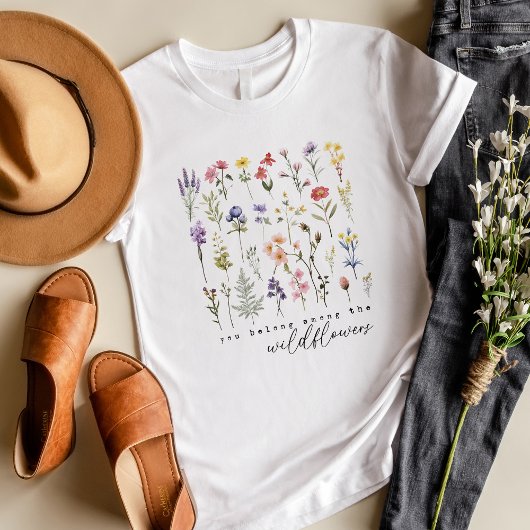 Retro Wildbloemen Bloemen T-shirt
