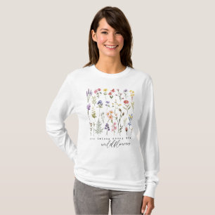 Retro Wildbloemen Bloemen T-shirt