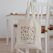 Retro Wildbloemen Bloemen Tote Bag
