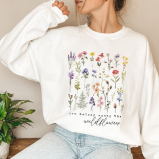 Retro Wildbloemen Bloemen Trui