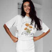 Retro Wildbloemen Gele klaprozen Bloemen T-shirt