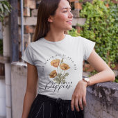 Retro Wildbloemen Gele klaprozen Bloemen T-shirt