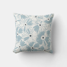 Retro Wilde Bloem & Diamant Grid Omkeerbare Blauwe