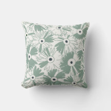 Retro Wilde Bloem & Diamant Grid Omkeerbare Salie