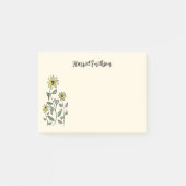 Retro Wilde Bloemen Gepersonaliseerde Boho Botanis Post-it® Notes (Voorkant)