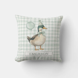 Retro Wilde Eend Salie Groene Ballon Jongens Nurse Kussen