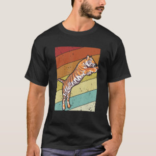 Retro wilde kat, roofkatten, koningstijger, Siberi T-shirt