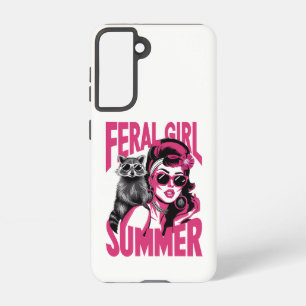 Retro Wilde Meisje Zomer Opossum Grappige Wasbeer  Samsung Galaxy Hoesje