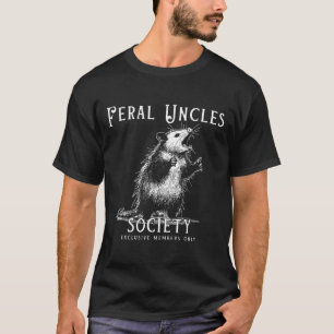 Retro Wilde Oom Vereniging Grappige Opossum Liefhe T-shirt