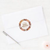 Retro Wildflowe-Baby shower Ronde Sticker (Envelop)