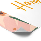 Retro Wildflower 1e Verjaardagsfeest Welkomstbord Poster (Hoek)