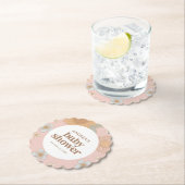 Retro Wildflower Meisje Baby shower Kartonnen Onderzetters (Insitu)