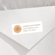 Retro Wildflower Meisje Baby shower Retouradres